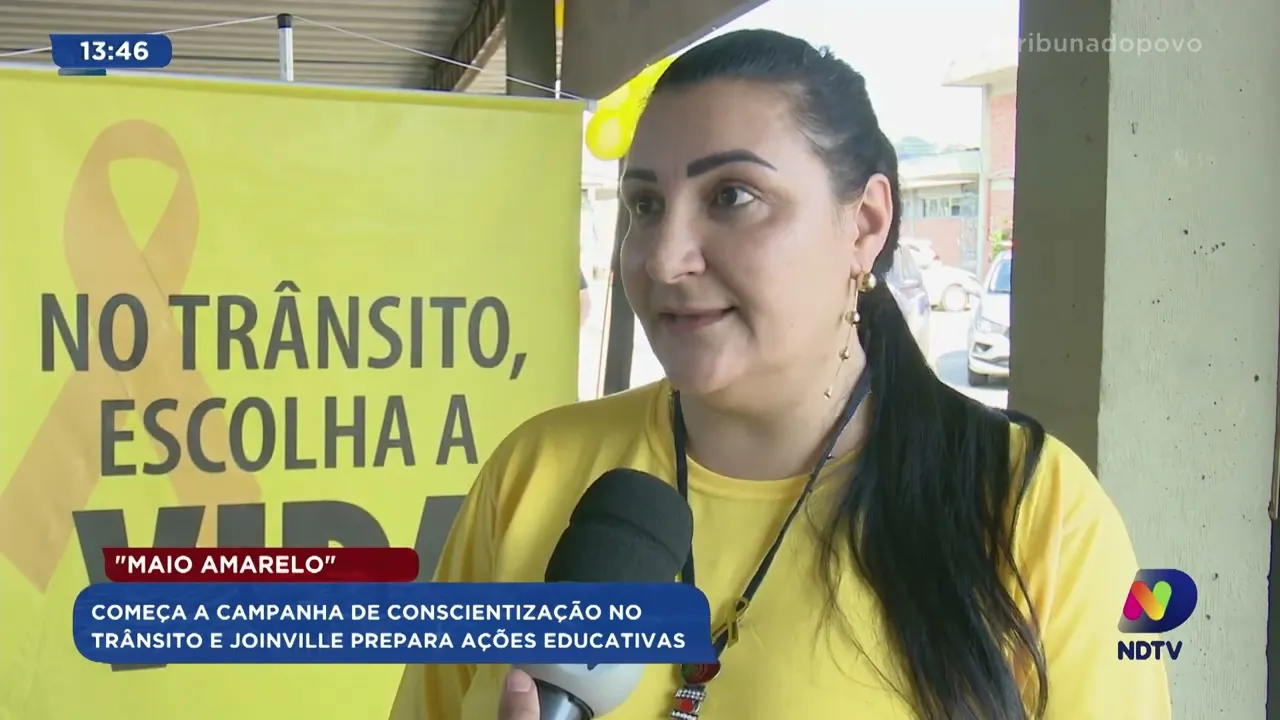 Maio Amarelo: começa a campanha de conscientização no trânsito e Joinville prepara ações educativas