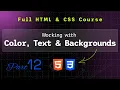 CSS Course Part 2 Working with Text Fonts and Background