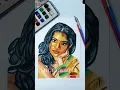Download Lagu Watercolor Portrait Painting Beautiful Girl  ✨️ #shorts#watercolor#painting#art