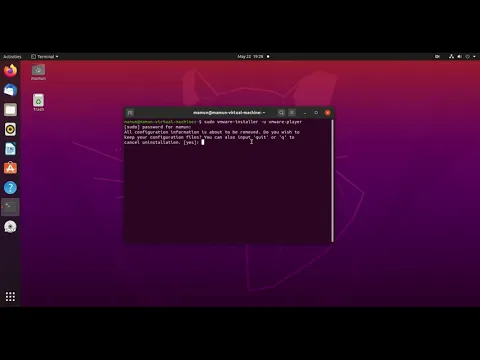 Uninstalling VMWare Workstation Player/ Pro in Linux (Ubuntu)
