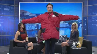 Jim Donovan Wears A Pizza Parka