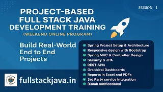 Project based Full Stack Java Development Training - Session 1 Free