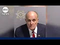 Rudy Giuliani others arrive for booking in Fulton County ABCNL