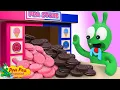 Pea Pea Explores the Oreo Black Pink Vending Machine 💖 Cartoon for Kids