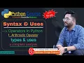Day-06 Operators in Python Arithmetic Operator in Python Python For Beginners