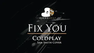 Download Coldplay - Fix You (Sam Smith Cover) - Piano Karaoke Instrumental with Lyrics MP3