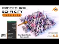 Sci-Fi City in Blender 4 3 Tutorial UPDATED - RayCast Boolean Node