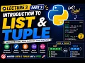 Lecture 3 Part 3 List Tuple