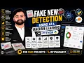 Fake News Detection Using AI Machine Learning CS619 Complete Final Year Project Python