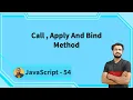 call apply and bind method in javascript
