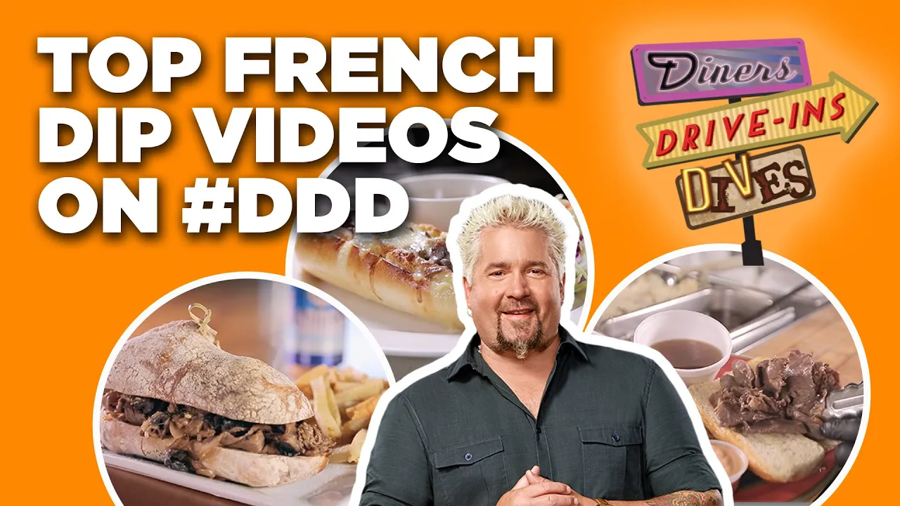 Top #DDD French Dip Videos of All Time with Guy Fieri   Diners, Drive-Ins, and Dives   Food Network