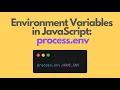 How to get the environment variable in JavaScript