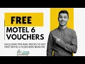 How to Get FREE Motel 6 Vouchers for FREE Stays