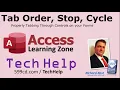 Microsoft Access Tab Stop Tab Order Cycle Records on a Form Deselect Text