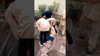 تجميل حديقة المدرسة 