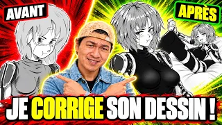 Je corrige les dessins manga de mon élève : AVANT / APRÈS