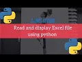Read And Display Excel File Using Python