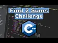 How to Solve the 2 sums Challenge in c Brute Force