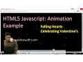HTML5 Javascript Animation Tutorial Falling Hearts