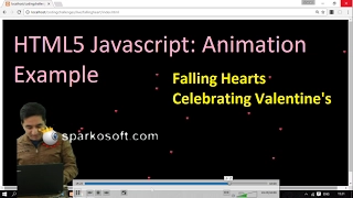 HTML5 Javascript Animation Tutorial Falling Hearts