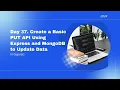 Day 37 Create a Basic PUT API Using Express and MongoDB to Update Data