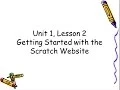 Unit 1 Lesson 2 Getting Started With Scratch