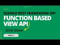 Django Rest Framework Function Based Views API