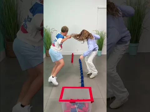 Nastya and Ezra - funny challenge with cups