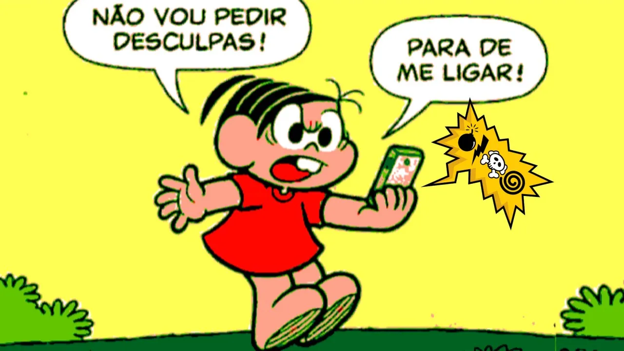MÔNICA TERMINA O RELACIONAMENTO PELO CELULAR - QUADRINHOS DA TURMA DA MÔNICA