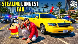 GTA 5 : Rampage & Shinchan🤣 Stealing Longest Car 🚗 Full Fun #bommalu #gta5telugu #gta5  #itsrampage