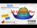 How to 3D Surface Plot in Matlab R2024a 2024 Customizable Code and Plot Skill Development
