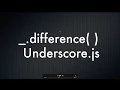 Underscore js Series - difference difference function