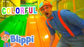 Blippi Learns Colors At The Indoor Play Place Educational Videos For Kids 