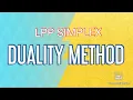 DUALITY METHOD - PART 1 LPP SIMPLEX Management Science M com