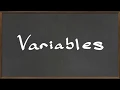 MAT 112 Variables