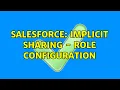 Salesforce Implicit sharing - role configuration