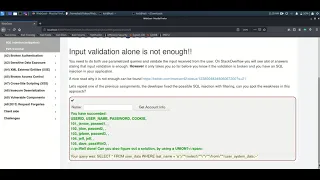 SQL Injection mitigation Input validation alone is not enough