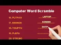 Word Scrambles Game Computer word scrambles and answers Word Scramble Puzzles