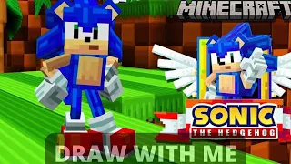 how to draw minecraft sonic dlc update sonic movie 2