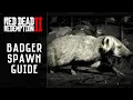 Red Dead Redemption 2 - American Badger Locations Ingredients Satchel RDR2