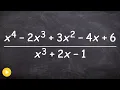 How to divide a trinomial into a polynomial using long division