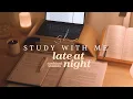 3-HOUR STUDY WITH ME Late at Night Real Background Noise Rainy Night Pomodoro 50-10