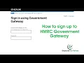 How to sign up to the Government Gateway