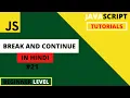 JavaScript Tutorials for begginers in Hindi 2022 JavaScript Break And Continue