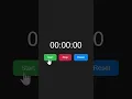 Simple Stopwatch using HTML CSS JavaScript