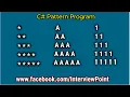 Star Pattern Program in C Net Interview Pattern Programs in C Interview Point