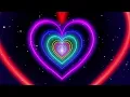 Download Lagu Neon Lights Love Heart Tunnel of Abstract Fast Movement Glow 4K TikTok Trend Background