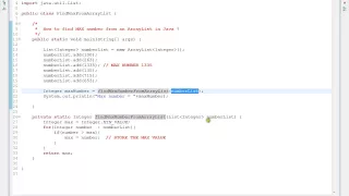 HOW TO FIND MAX NUMBER FROM AN ARRAYLIST IN JAVA