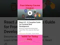 React JS Free Udemy Certificate Course Free certificate course React Js
