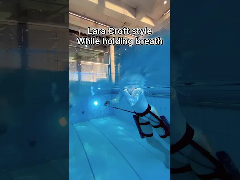 Breath hold Lara Croft style #superhero #apnea